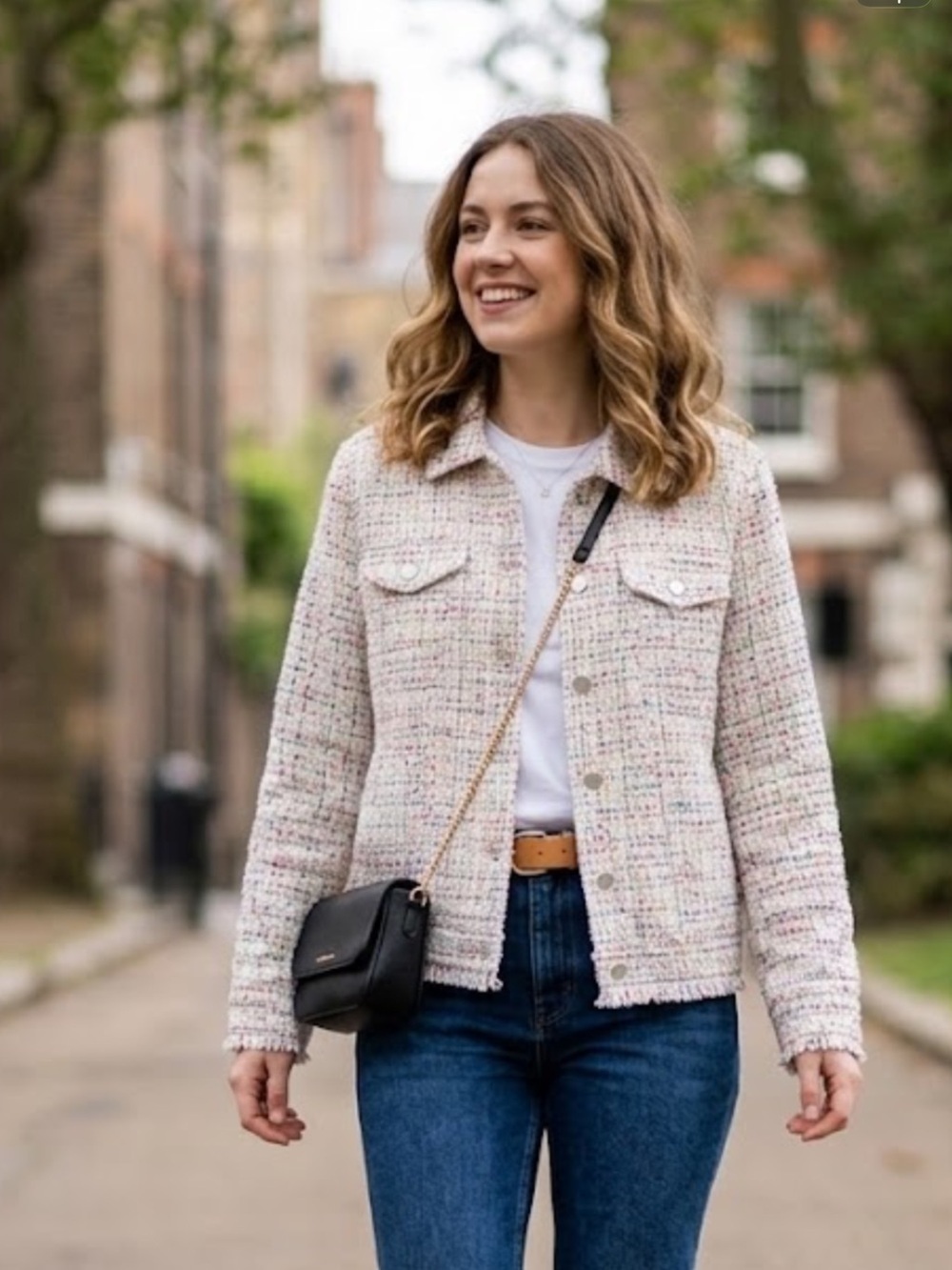 Belle by Kim Gravel Cream Tweed Jacket